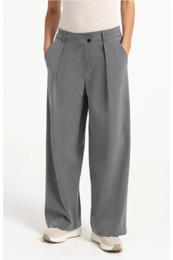 pantalon gris traje ancho mujer yaya
