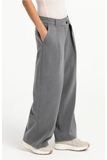 pantalon gris traje ancho mujer yaya