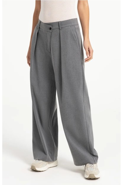 pantalon gris traje ancho mujer yaya
