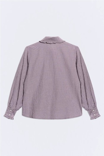 camisa medine vichy mujer granate ese o ese