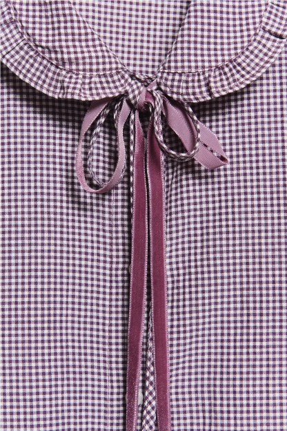 camisa medine vichy mujer granate ese o ese