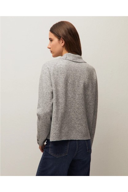 jersey cuello polo color gris systemaction mujer