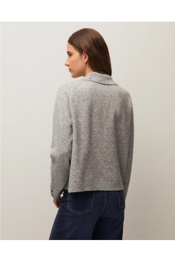 jersey cuello polo color gris systemaction mujer