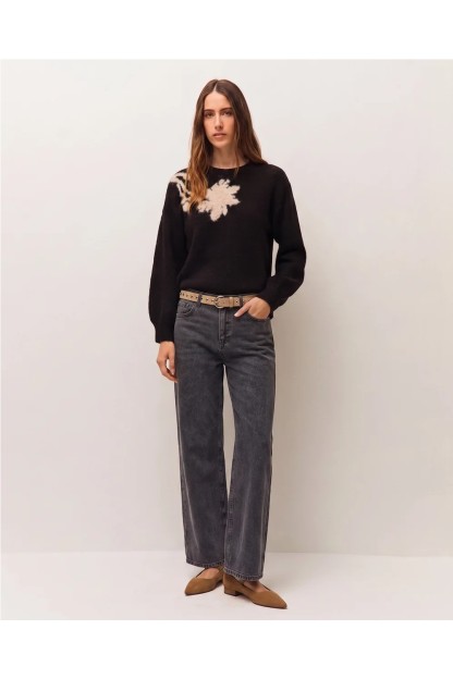 jersey jacquard colo negro systemaction mujer
