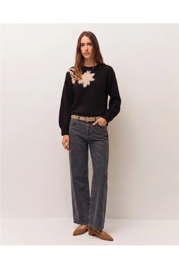 jersey jacquard colo negro systemaction mujer