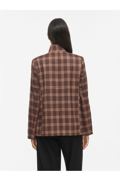 blazer visanne vila mujer cuadros marrones 2