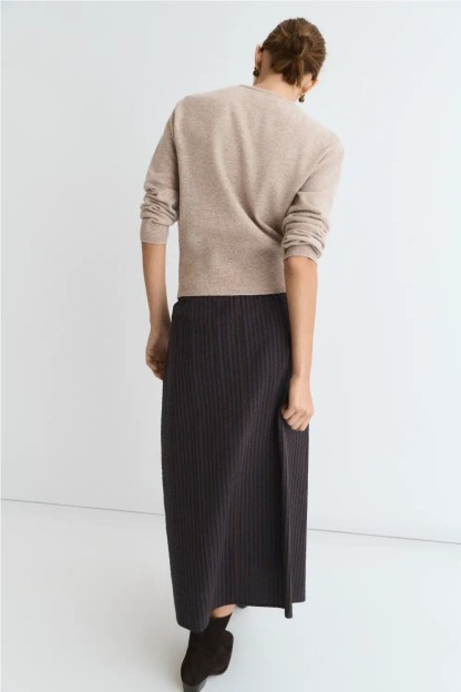 jersey beige giselle con boton lateral ese o ese mujer 2
