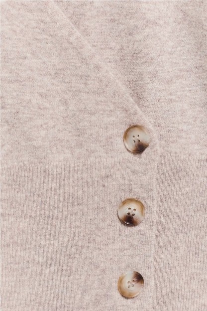 jersey beige giselle con boton lateral ese o ese mujer