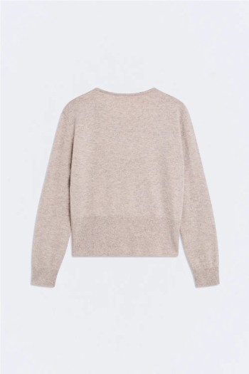 jersey beige giselle con boton lateral ese o ese mujer