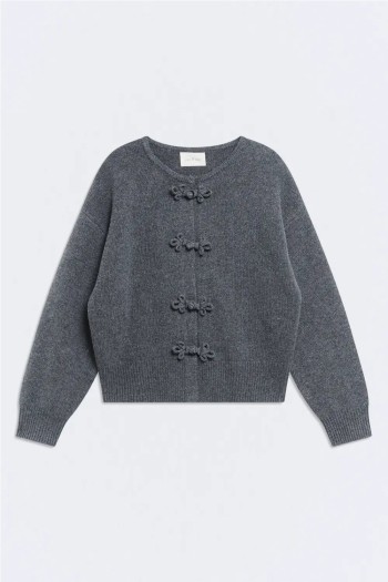 chaqueta gris ese o ese detalle botones