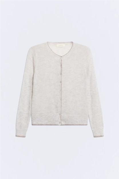 chaqueta gris claro ese o ese detalle pañuelo a rayas 2