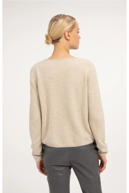 jersey yaya beige con cuello estraible