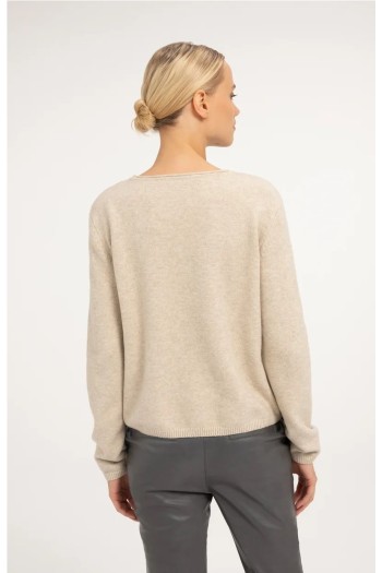 jersey yaya beige con cuello estraible