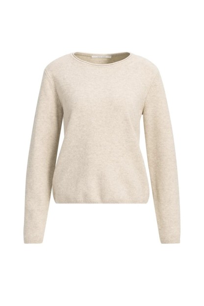 jersey yaya beige con cuello estraible