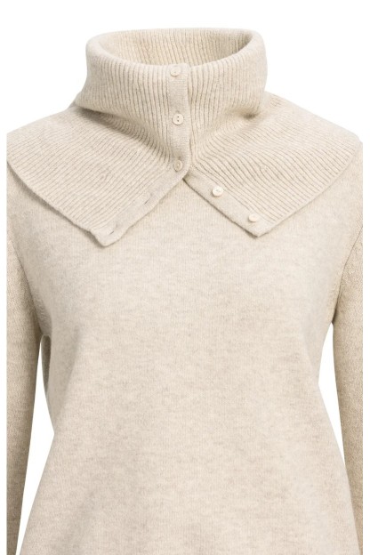 jersey yaya beige con cuello estraible
