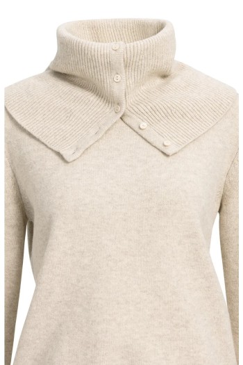 jersey yaya beige con cuello estraible