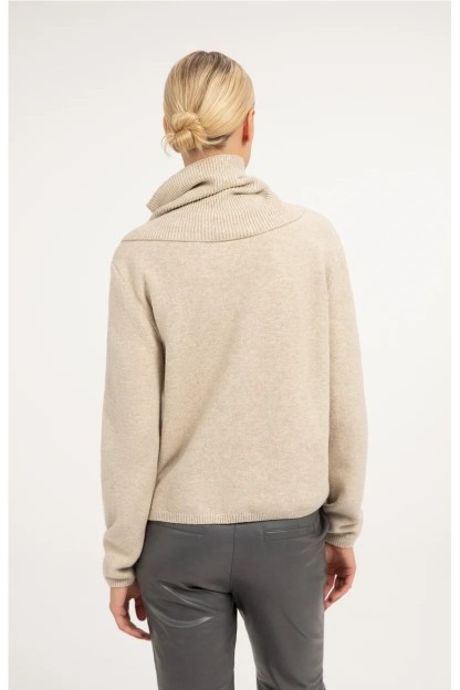 jersey yaya beige con cuello estraible
