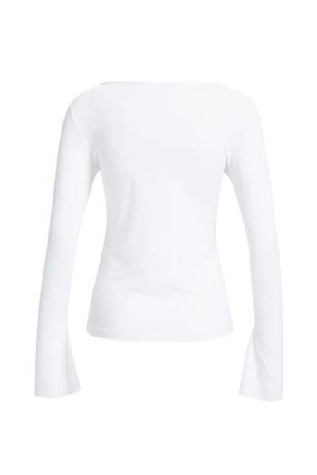 top blanco yaya mangas acampanadas