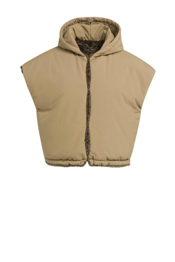 chaleco reversible yaya un lado borreguito y otro marron