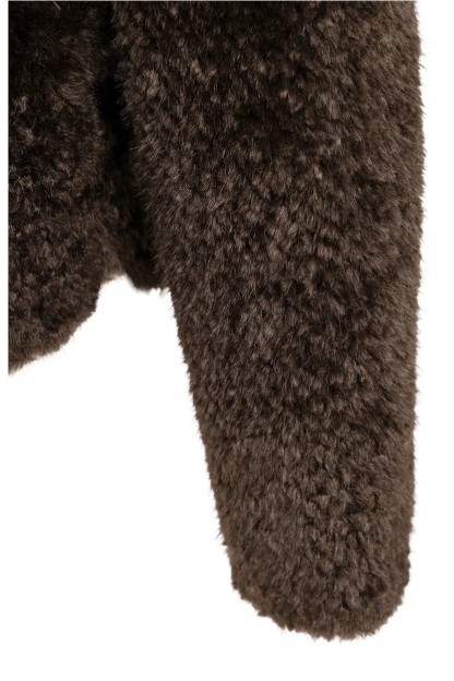 chaqueta corta marron yaya de pelo sintetico 2