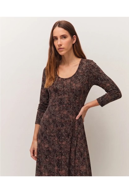 vestido midi system con estampado de lunares 2