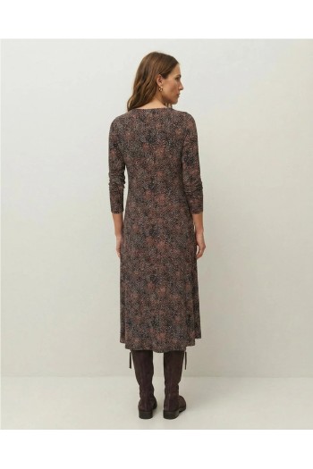 vestido midi system con estampado de lunares