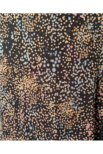 vestido midi system con estampado de lunares