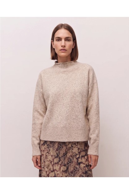 jersey cuello alto system beige