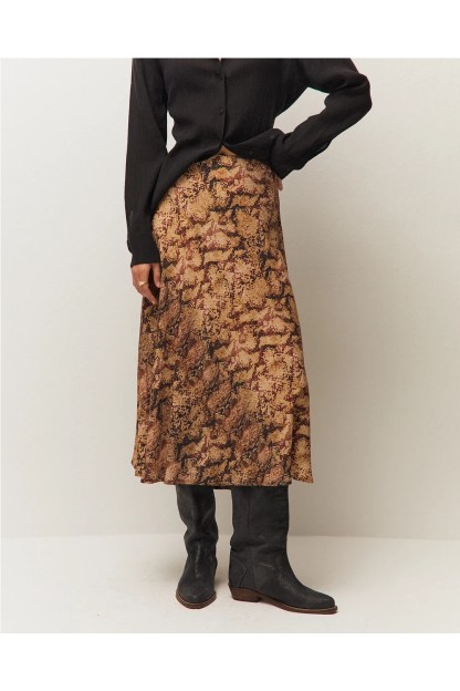 falda system con estampado de serpiente