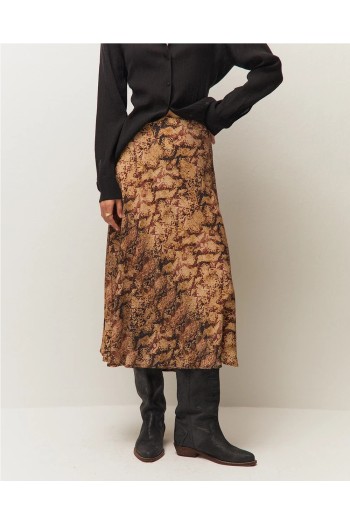falda system con estampado de serpiente