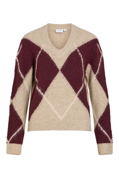 jersey vila cuello pico con rombos