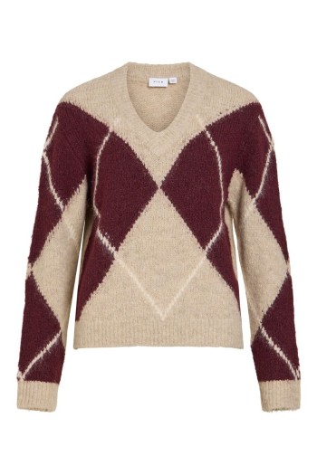 jersey vila cuello pico con rombos