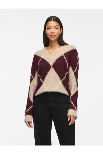 jersey vila cuello pico con rombos