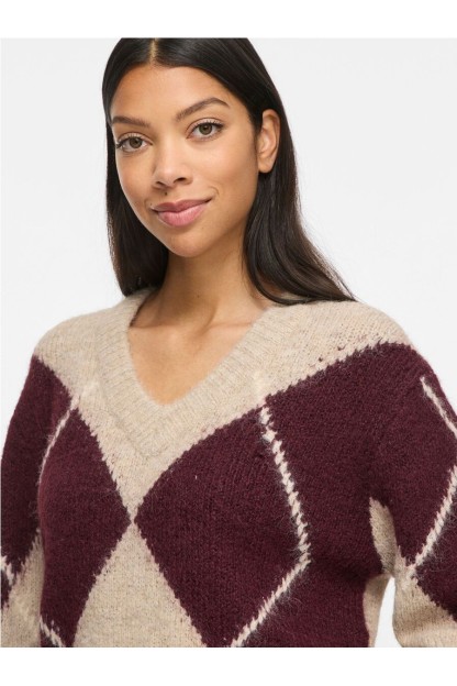 jersey vila cuello pico con rombos