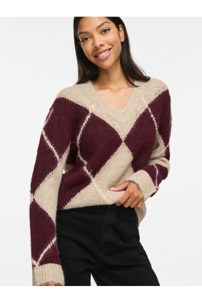 jersey vila cuello pico con rombos