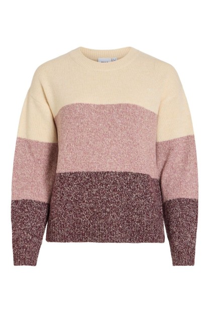 jersey lana vila rayas rosas y beige