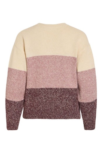 jersey lana vila rayas rosas y beige