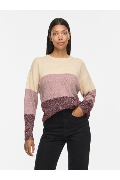 jersey lana vila rayas rosas y beige