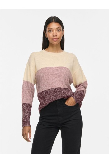 jersey lana vila rayas rosas y beige