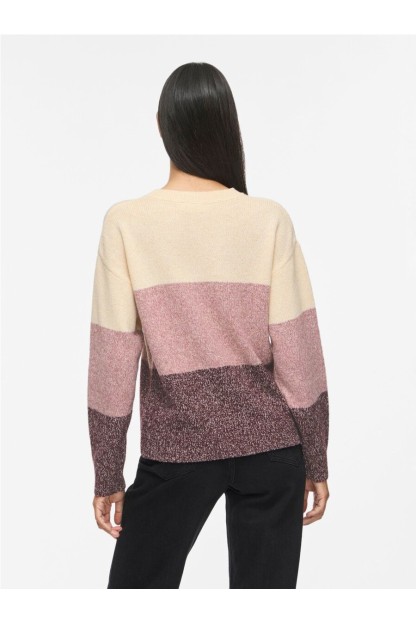 jersey lana vila rayas rosas y beige
