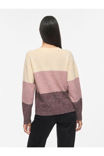 jersey lana vila rayas rosas y beige