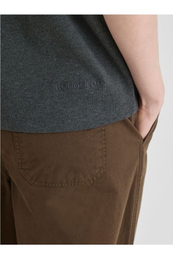 camiseta gris vila oversized con cuello redondo
