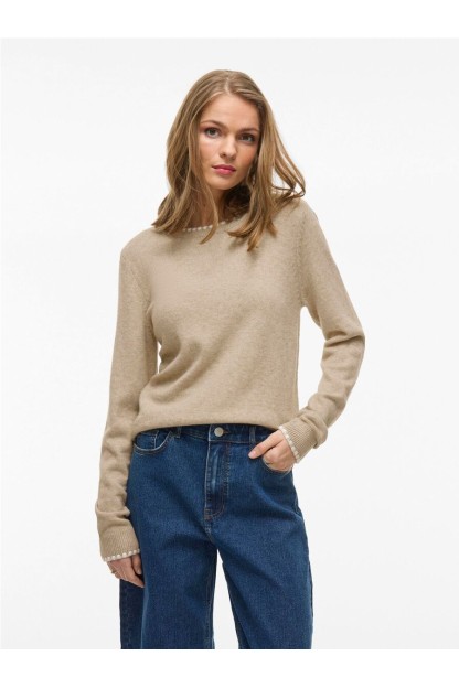 Jersey de punto mujer con detales en los bordes