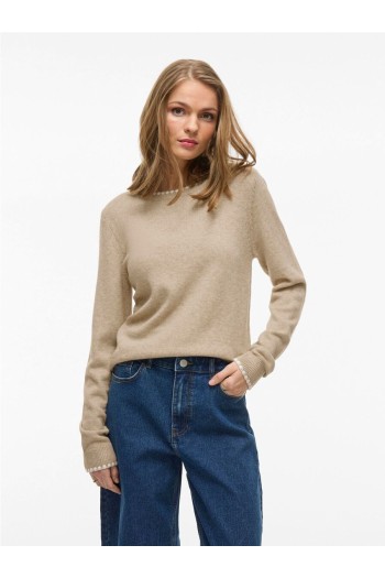 Jersey de punto mujer con detales en los bordes