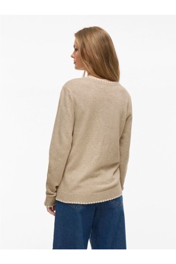 Jersey de punto mujer con detales en los bordes