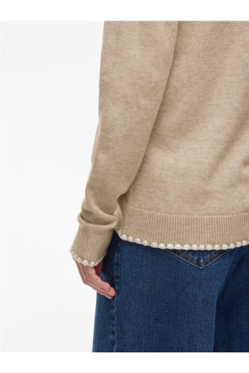 Jersey de punto mujer con detales en los bordes