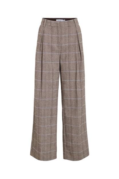 Pantalón lana mujer de cuadros VILA