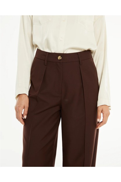 Pantalón ancho mujer con pinzas System Action 2