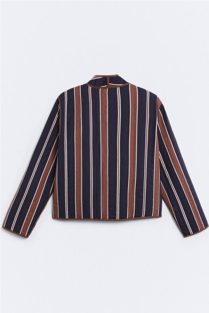 chaqueta hari norfolk ese o ese rayas marron y azul. CHAQUETA HARI NOR