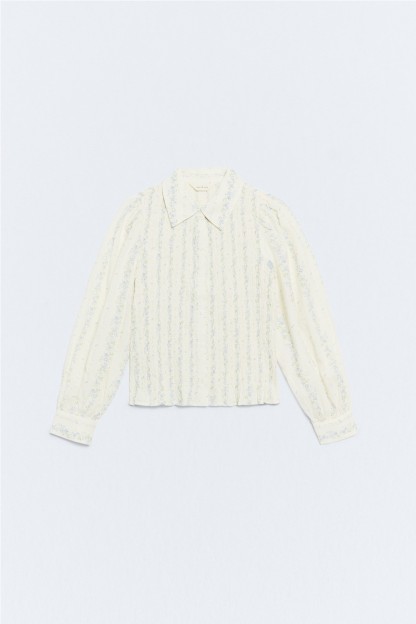 camisa estampado harriet ese o ese fruncido